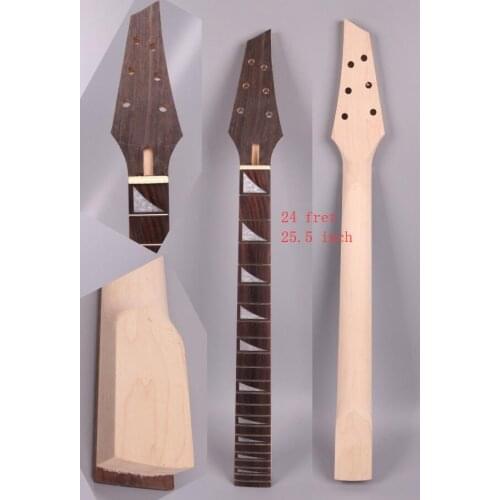 Electric guitar neck 24 fret Maple wood Unfinished replacement Truss rod