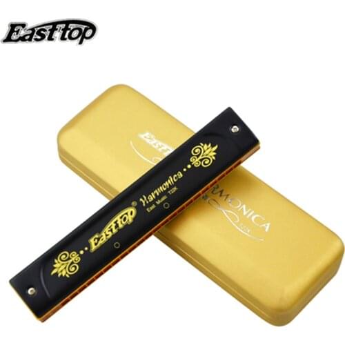 T22K Easttop 22 Hole Tremolo Harmonica ABS Comb Musical Instruments Armonica Instrumento Harmonica C key Professional Mouth Ogan