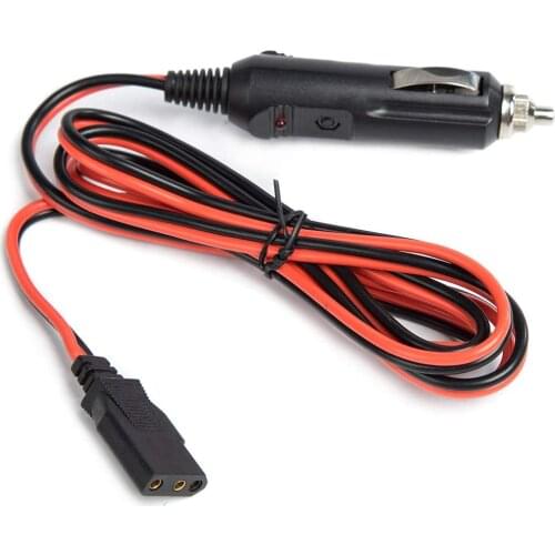 CB power cord cable 2-wire 15A 3-pin Plug Fused Replacement CB Power Cord with 12V Cigarette Lighter Plug for CB/Ham Radio