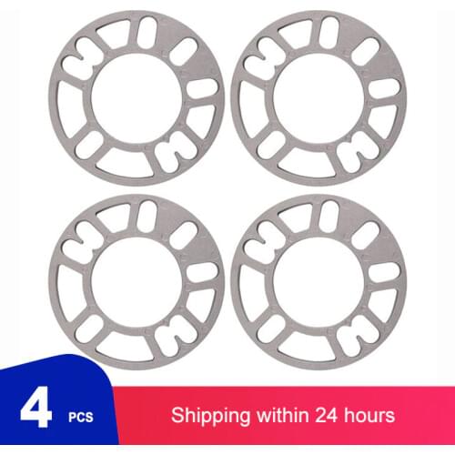 4Pcs/Set 3/5/8/10mm Car Wheel Spacers Shims Plate Alloy Aluminum 4 5 Stud For 4x100 4x114.3 5x100 5x108 5x114.3 5x120 car rims