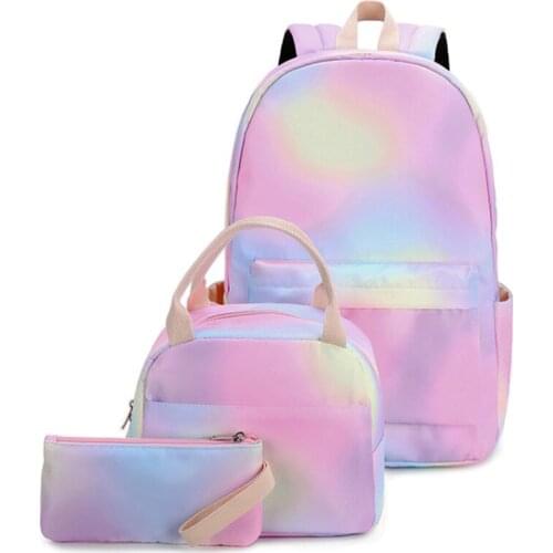 Teen Girls Backpack Set Kids School Bookbag Lightweight Waterproof Polyester Big Capacity 15 inches Laptop Bag Girls School Bags