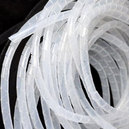Line Organizer Pipe Wear-resistant Spiral Wound Tube Protection Sleeve Plastic Spiral Wrap Winding Protector 22mm/25mm/30mm
