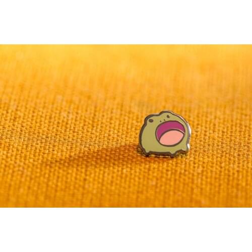 Little Cute Screamin Frog Enamel Pin Lapel Pins Badge Brooch Jewelry Accessory