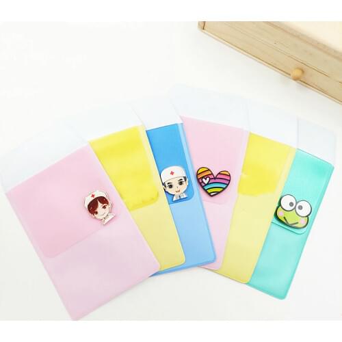 PVC Frosted Pen Bag Chest Pocket Fountain Pen Pouch Anti-leak Ink Stationery Bag for Teachers Doctors Nurses Pencil Bag Case