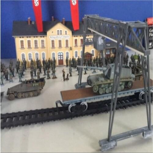 1:87 HO Scale Train Model DIY Crane Driving Sand Table With Building For Architecture Building Kits Toy