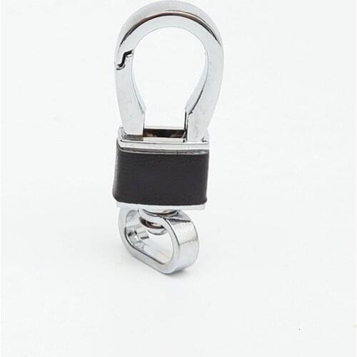 Fashion Genuine Metal Keychain Pendant Cover Waist Hanging Leather Keyring Buckle Auto Interior Accessories Car Keychain Gift