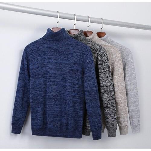 2020 New Autumn Winter Mens Warm Turtleneck Sweater High Quality Fashion Casual Comfortable Pullover Thick Sweater Male Brand