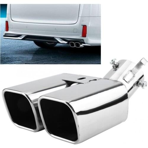 Stainless Steel Car Dual Outlet Exhaust Pipe Muffler Tip Rear Tail Throat for Toyota Alphard Auto professional Accessories