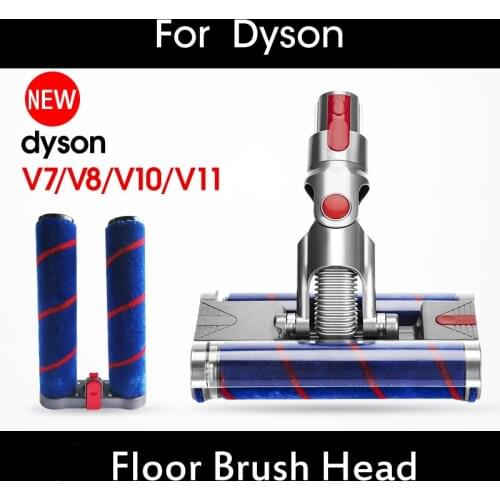 New 2 Roller Brush Head for Dyson V11 V8 V7 V10 Electric Motorized Fluffy Roller Brush Vacuum Cleaner Accessories Replacement