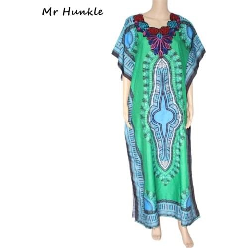 Mr Hunkle New Women Indie Folk Dashiki Dress Fashion Traditional African Print Maxi Vestidos Robe Africaine Femme Dashiki Thin
