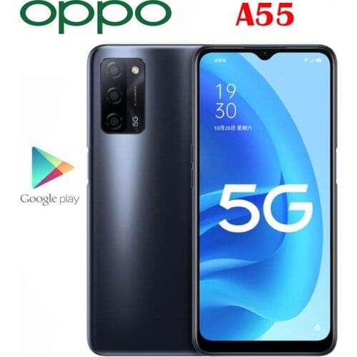 Original New Official OPPO A55 5G Smart Phone 6.5inch LCD MTK6833 Octa Core 5000Mah 13MP Camera Android 11 OS 60Hz Rate Reflash