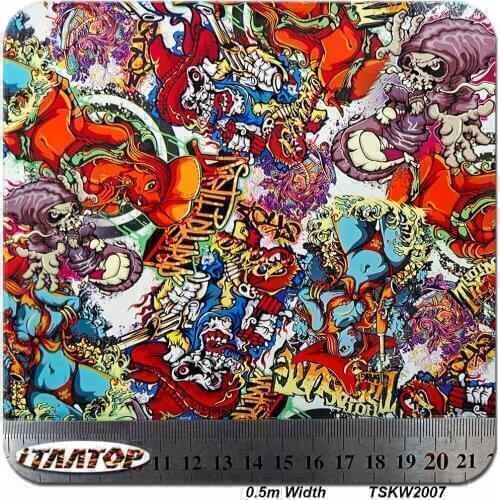 ITAATOP Cartoon Hydro PVC Film Water Transfer Printing Film 0.5M * 2/10/20M TSKW2007