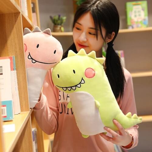 New Cartoon Dinosaur Plush Pillow Cute Meng Couple Dinosaur Animal Toy Doll Child Sleeping Appease Doll Girl Birthday Gift Doll