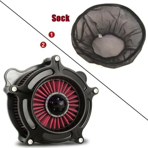 Fit For Harley Sportster XL 883 1200 iron883 2004-2020 Turbine Air Cleaner Intake Filter Rain Socker Cover