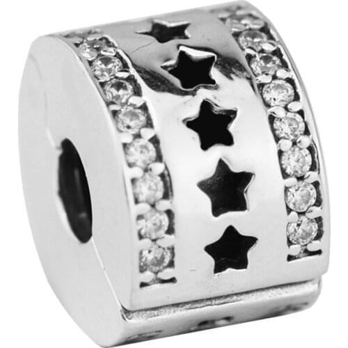 Fits Pandora Bracelets Starry Formation Clip Charms S925 Original Sterling Silver Beads for Women DIY Jewelry Making kralen
