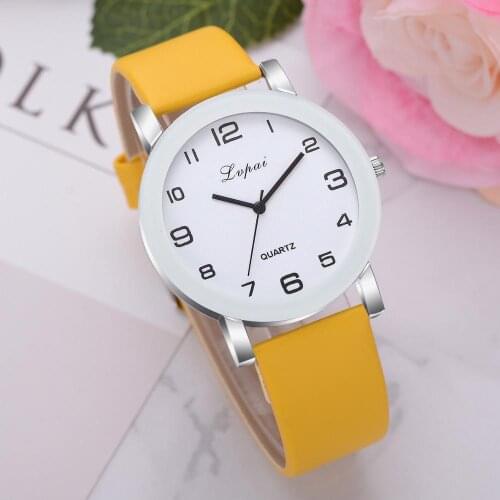 Sport Leather Band Casual Ladies Watches Women LVPAI Womans Watch Fashion Simple White Quartz Wristwatches Reloj Mujer