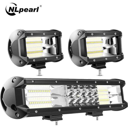 NLpearl Light Bar/Work Light 15-30inch LED Light Bar For Trucks 4X4 UAZ Off Road Led Barra 12V 24V Combo Beam LED Work Light