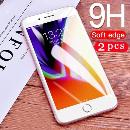 For iphone 11 pro X XR XS MAX 7 8 plus tempered on glass phone screen protector for iphone 6 6S 5 5S SE 5C 4 4s protective film