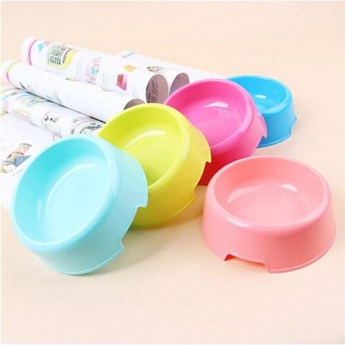 1PC Safety Cute Multi-Purpose Candy Color Plastic Dog Bowls Feeding Water Food Puppy Feeder Cat Dog Bowls Pet Feeding Supplies