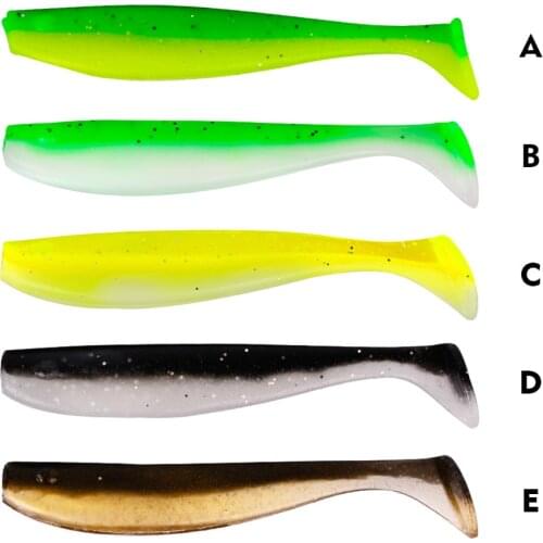 10pcs/lot Shad Fishing Lures Soft Baits 5.5cm 6.5cm 7cm Silicone Wobbler Baits Carp Bass Fishing Soft Lures Artificial Pike Bait