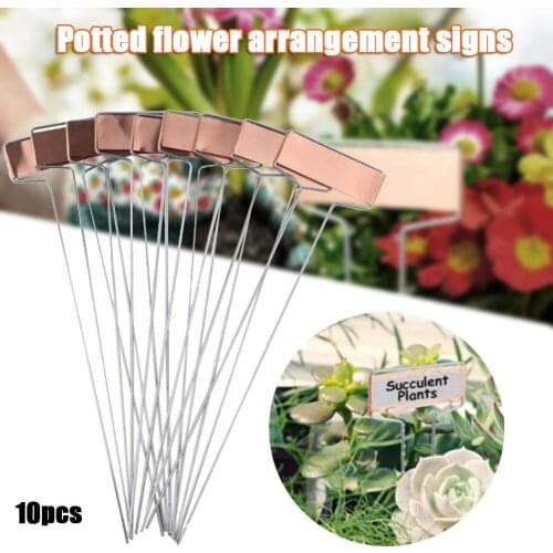 10Pcs Reusable Metal Plant Flower Labels Markers Garden Tags Decor Tool _WK