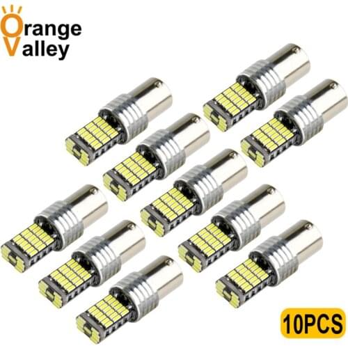10PCS 1156 BA15S P21W BAY15D 1157 Car LED 45 SMD 4014 LED Tail Bulb Brake Lights Auto Reverse Lamp Daytime Running Signal Light