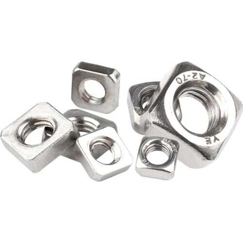 10PCS High quality A2 Stainless Steel M10 M12 Square Nuts