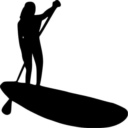 17*17cm SUP Stand Up Paddle Board Vinyl Decal Sticker - Paddling WOMAN Water Ocean River Car Sticker