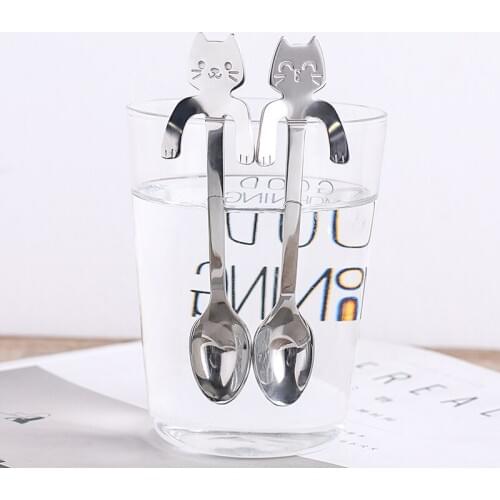 2pcs/lot 304 Stainless Steel Rose gold Tea Spoon High Quality Tableware Gold teaspoon Vintage Coffee Spoons Set For Tea Party