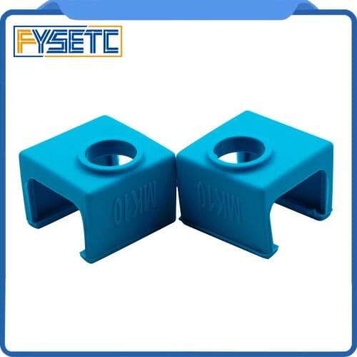 2PC MK10 Silicone Sock Blue instead Ceramic Insulation For Wanhao i3 QIDI TECH SILICONE HEATER BLOCK COVER