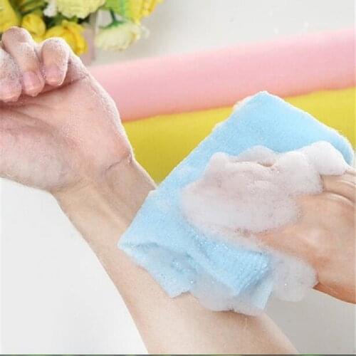 3pcs Nylon Wash Cloth Bath Towel Shower Beauty Body Skin Exfoliating Shower scrubbing Towel Washing Cleaning Tool