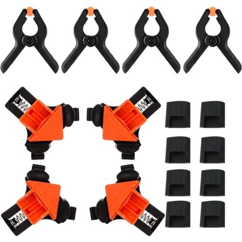 4 Pcs 90 Degree Right Angle Clamp Fixing Clips Picture Frame Corner Clamp for Woodworking Hand Tool Clamps Pipe Clamp