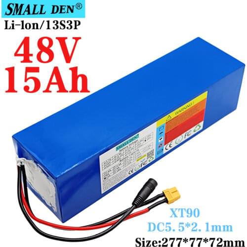 48V 15Ah 21700-13S 3P 1000W high power battery 54.2V 15000mAh E-bike scooter battery Li-ion battery pack 25A port BMS board
