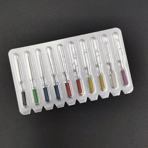 5pack Stainless Steel Dental Barbed Broaches 0-6# Root Canal Cleaning Needle Dental Square Nerve Broaches Dental Instrument