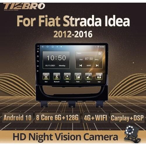 Tiebro 2DIN Android10 Car Radio For Fiat Strada Idea 2012-2016 Stereo Receiver Car Multimedia Player 2Din Car DVD Player Carplay