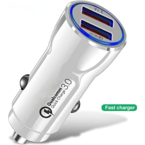 Car Charger 2Ports Fast Charging Car Acessories Car Accessories Power Adapter Cup Cell Phone Car Adapter Car Lighter Splitter