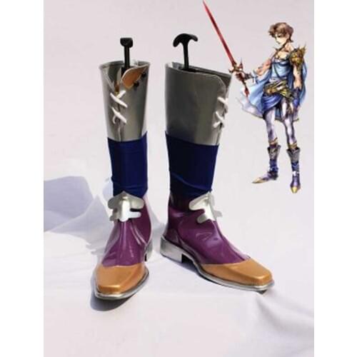 Final Fantasy V Butz Cosplay Boots Shoes Game Party Cosplay Boots Custom Made for Adult Men Shoes