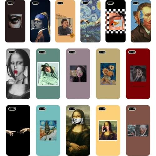 332FG Great art aesthetic van Gogh Mona Lisa Soft Silicone Tpu Cover Case for huawei Honor 7a 5.45 pro 5.7 7c 7x y5 2018 case