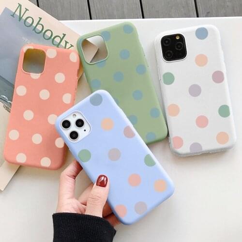 Colorful Dot Silicone Case For Huawei P30 P20 P10 Mate 10 20 P40 Lite E Pro P Smart 2021 Y6 Y7 Y9 Prime 2019 Nova 5t 3 3i Cover