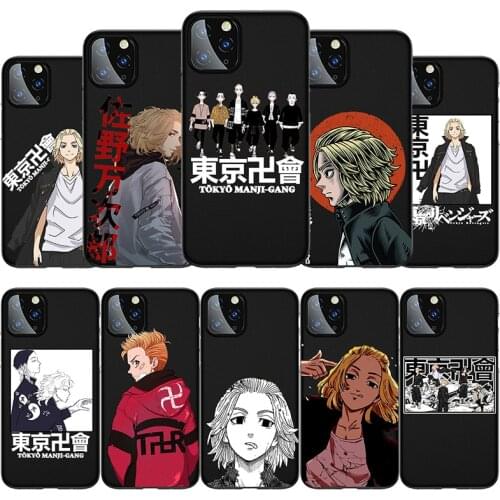 Tokyo Revengers Phone Case for IPhone 11 Pro 12 Iphone 12 Pro XR X XS MAX SE2020 7 8Plus Cover Soft TPU Black Coque