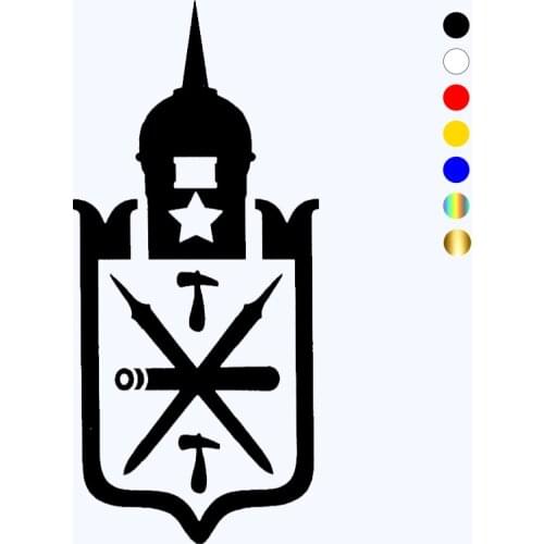 CK2562#11*24cm Tula Kremlin funny car sticker vinyl decal silver/black car auto stickers for car bumper window car decor