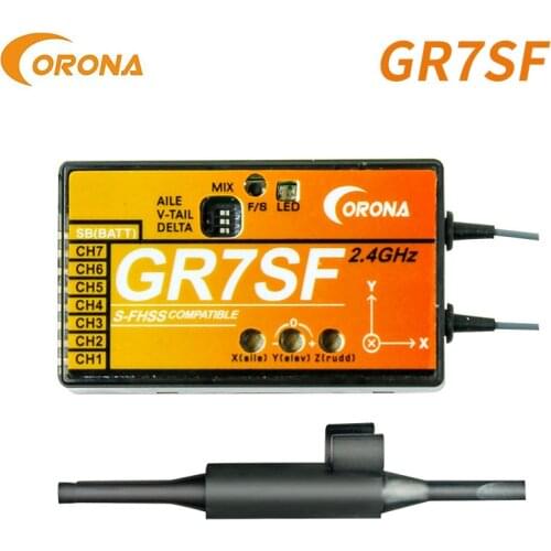 CORONA GR7SF 2.4GHz S-FHSS receiver Compatible FUTABA S-FHSS T6J T8J T10 T14SG T16SG T18MZ T18SZ