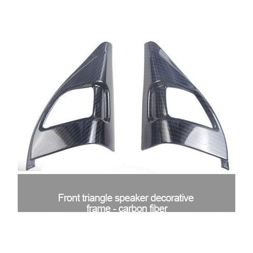 For Citroen c5 Aircross ABS chrome silver carbon fiber Front triangle speaker decorative frame 2pcs