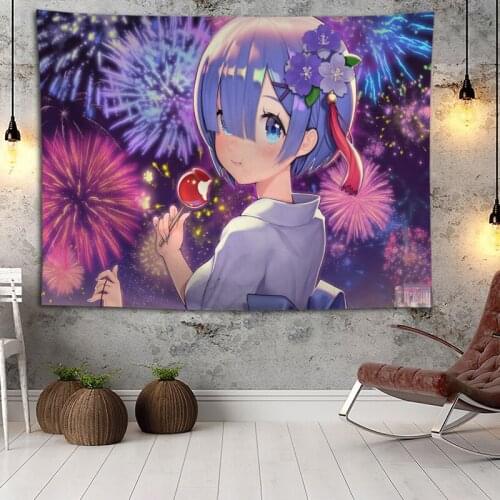 CustomRe ZERO -Starting Life in Another World Large Wall Tapestry Wall Hanging Bohemian Wall Tapestries Mandala Wall Art Decor