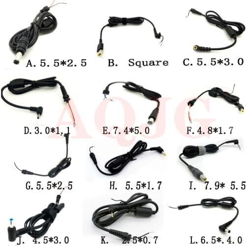 Power Cable Cord Connector DC Jack Charger Adapter Plug Power Supply Cable for Samsung HP Dell Sony Toshiba Asus Acer Lenovo
