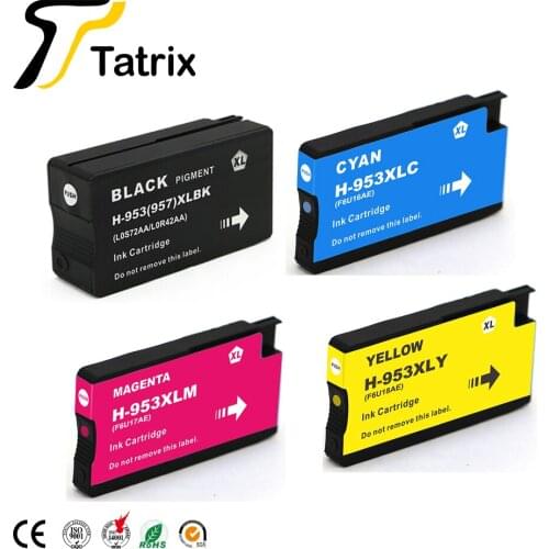 Tatrix For HP953XL HP957XL Full compatible Ink Cartridge For HP OfficeJet Pro 7720/ 7730/7740/8210/ 8218/8710/8715/ 8718 Printer
