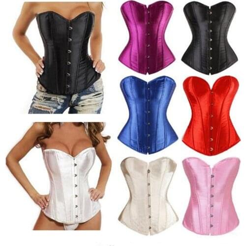 Corset Lingerie for Women Sexy Bustier Corset Plus Size Erotic Buttons Corsets Top Retro Gothic Lingerie Waist Cincher Costume