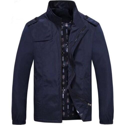 Mens Jackets Spring Autumn Slim Fit Solid Mens Bomber Coat Male Casual Overcoat Fashion Mens Baseball Jackets