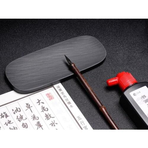 1pc She Ink Stone Small Portable Inkstone Calligraphy Painting Tool