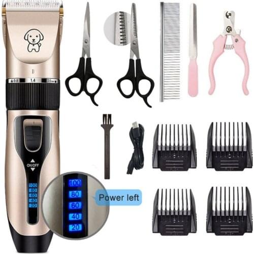 Clipper For Dog Clippers Dogs Grooming Clipper Kit USB Professional Rechargeable Low-Noise Pets Hair Trimmer Display Battery